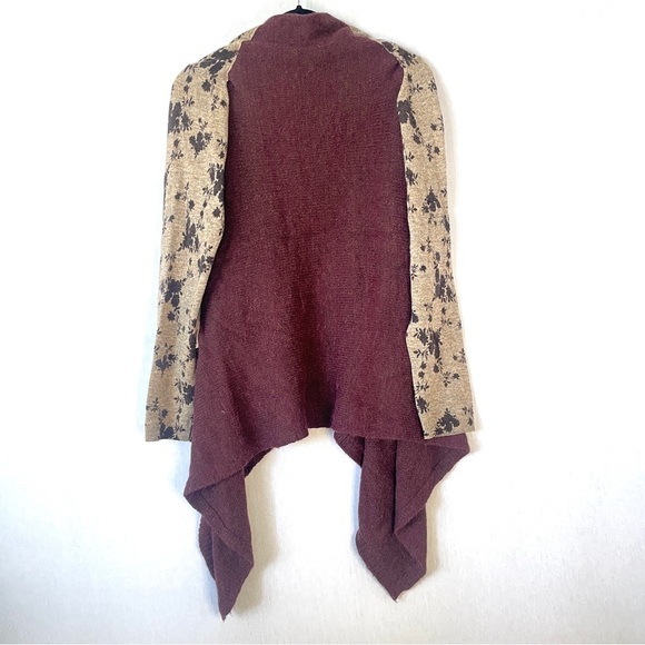 Anthropologie Sleeping On Snow Cozy Floral Layered Cardigan - Picture 3 of 10